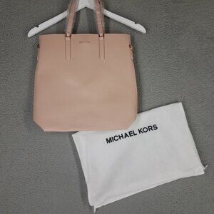 NEW Michael Kors Crossbody Tote Bag Blush Pink Faux Leather Travel Casual